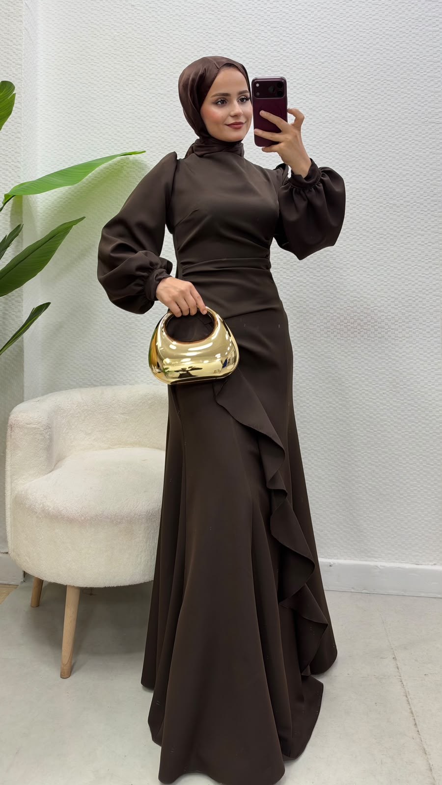 Diva Elbise Kahverengi 