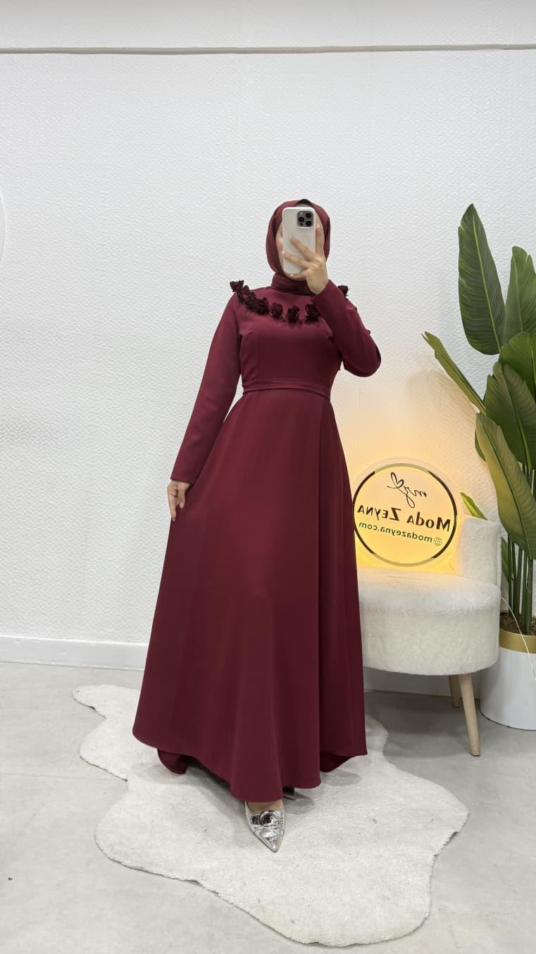 Gül Elbise Bordo 