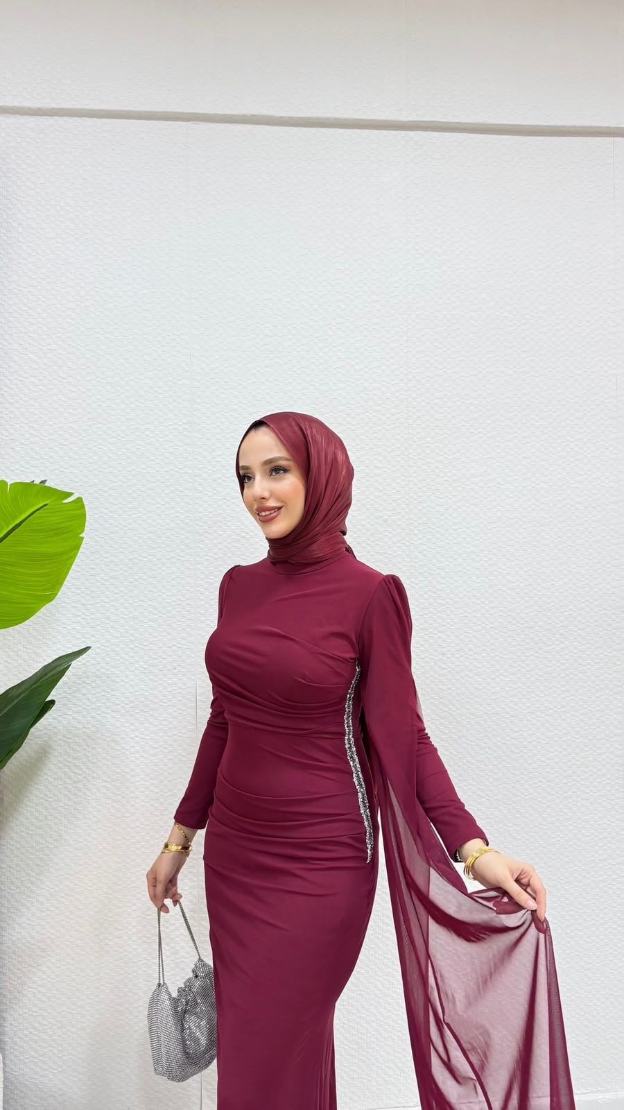 Hayal Elbise Bordo 