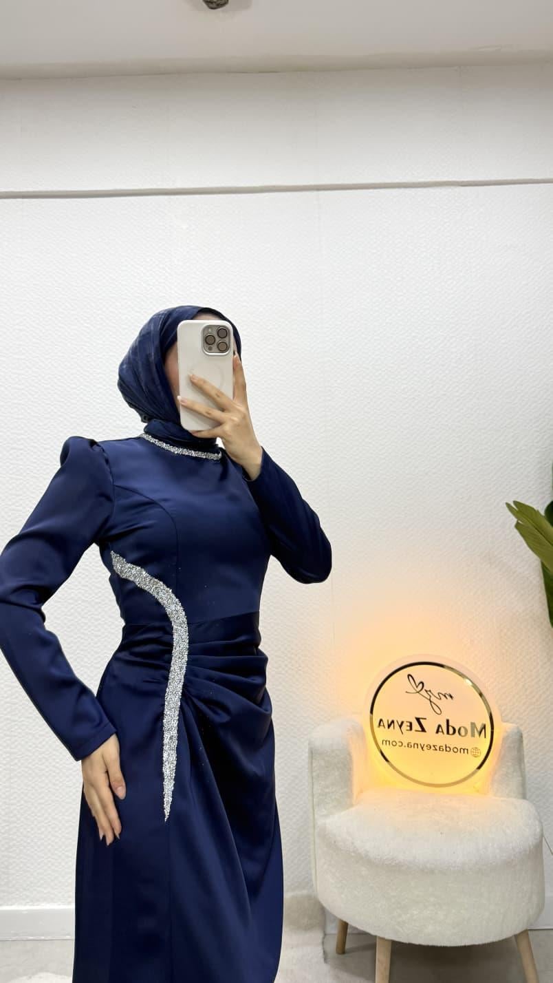 Hüma Abiye Lacivert