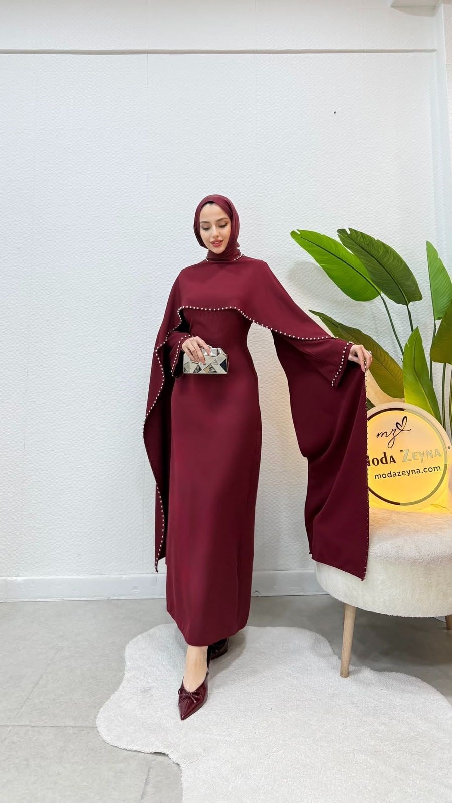Irmak Elbise Bordo
