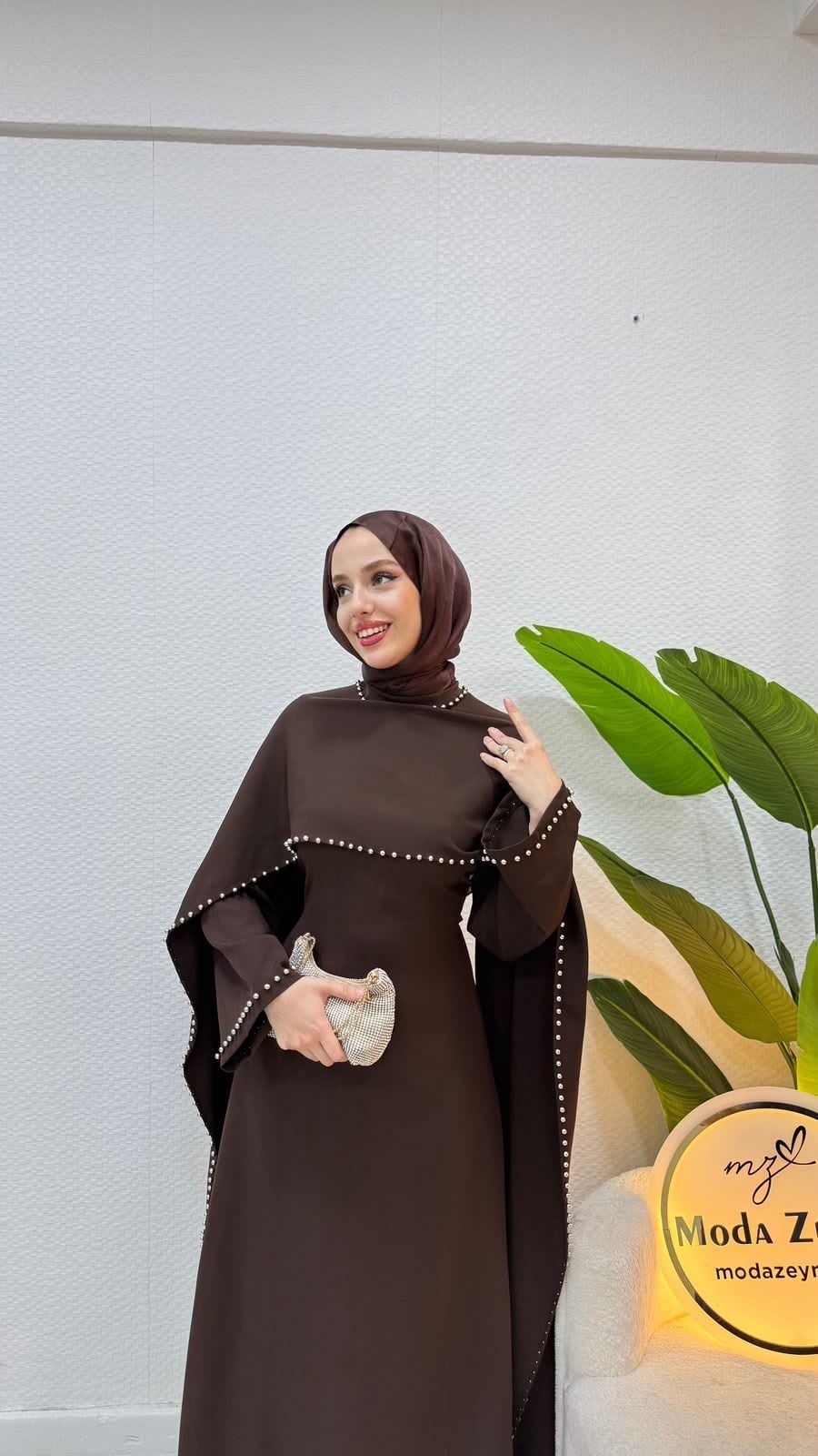 Irmak Elbise Kahverengi