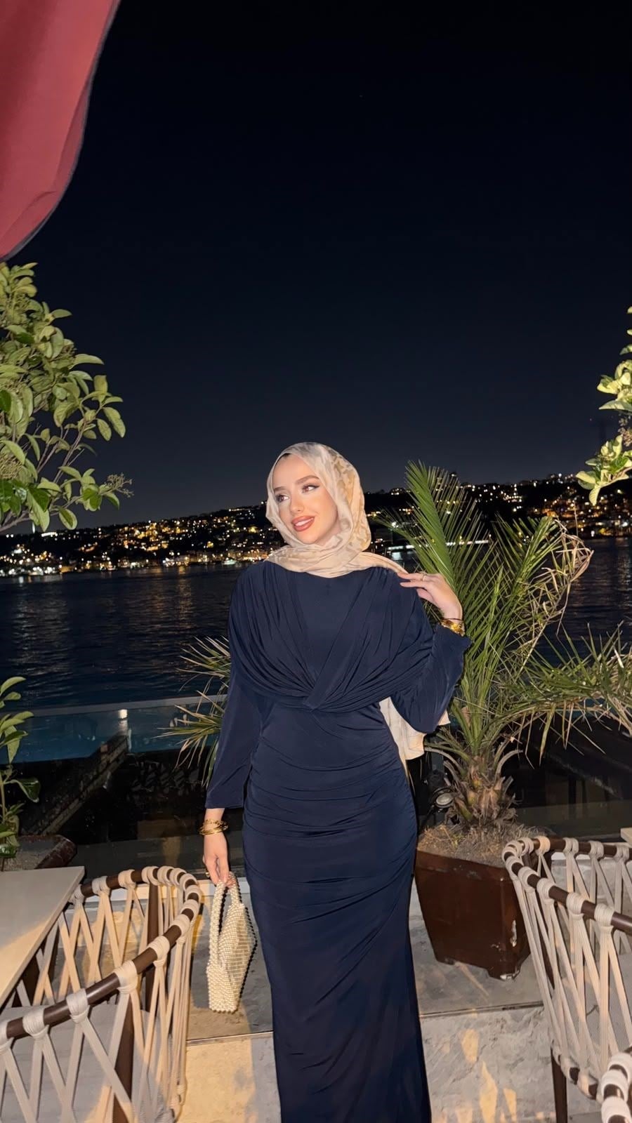 Leyla Elbise Lacivert 