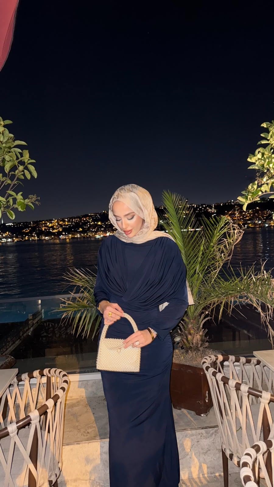 Leyla Elbise Lacivert 