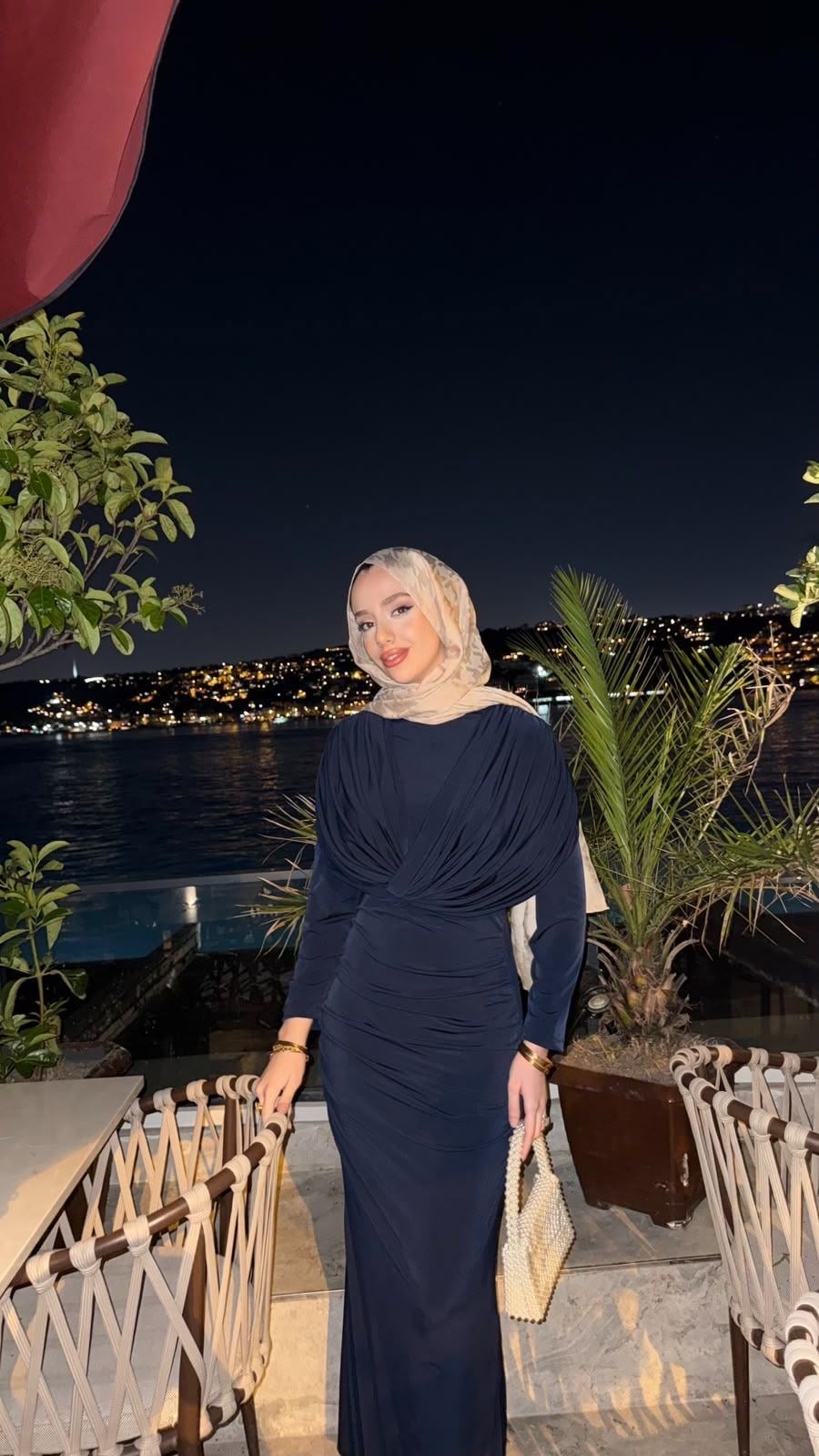 Leyla Elbise Lacivert 