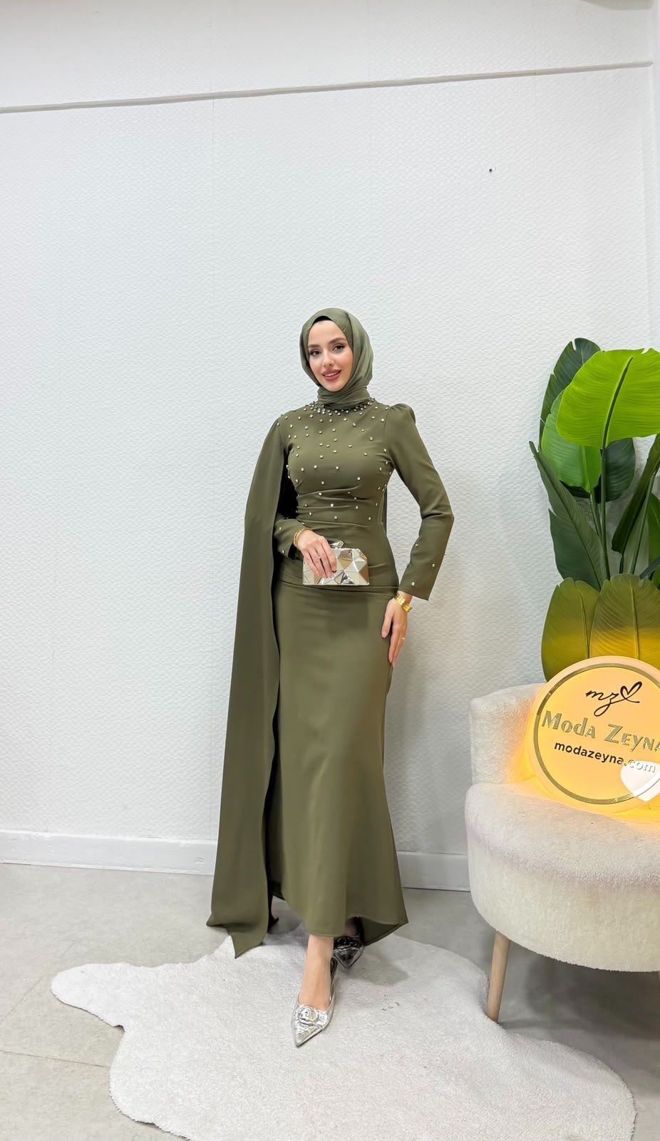 Perla Elbise Haki
