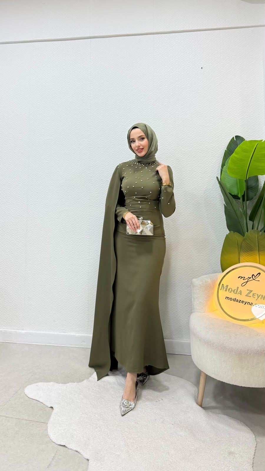 Perla Elbise Haki