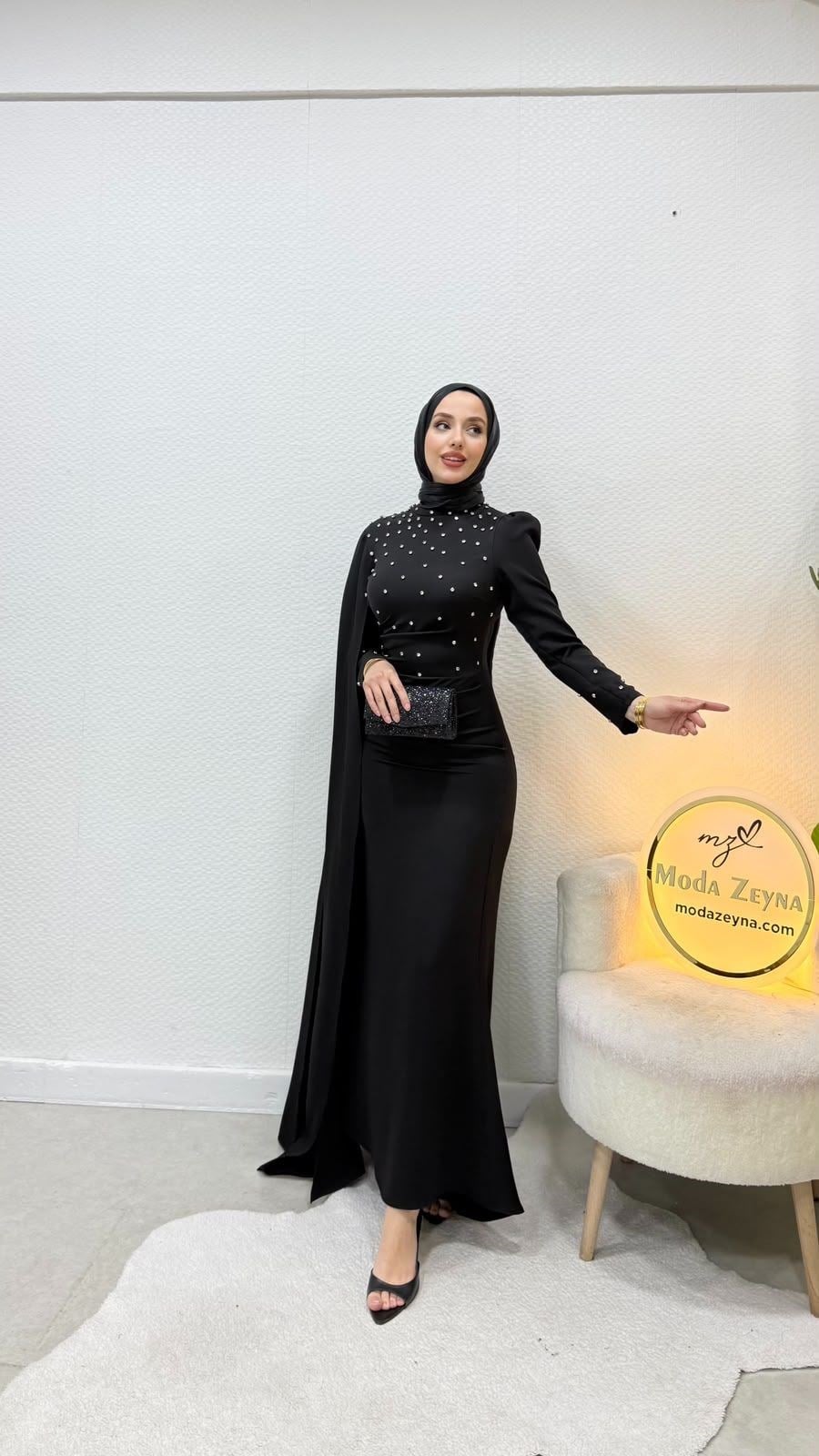 Perla Elbise Siyah 