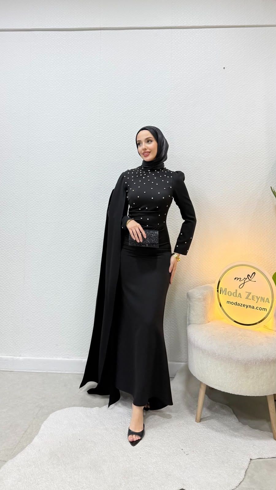 Perla Elbise Siyah 