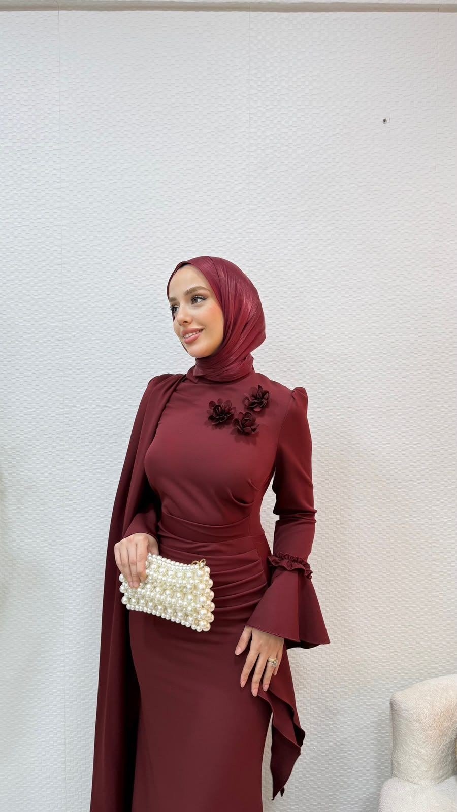 Yağmur Elbise Bordo 