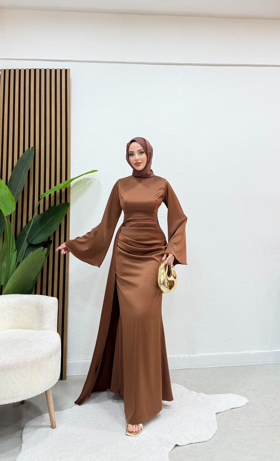 Zeyna Abiye Kahverengi
