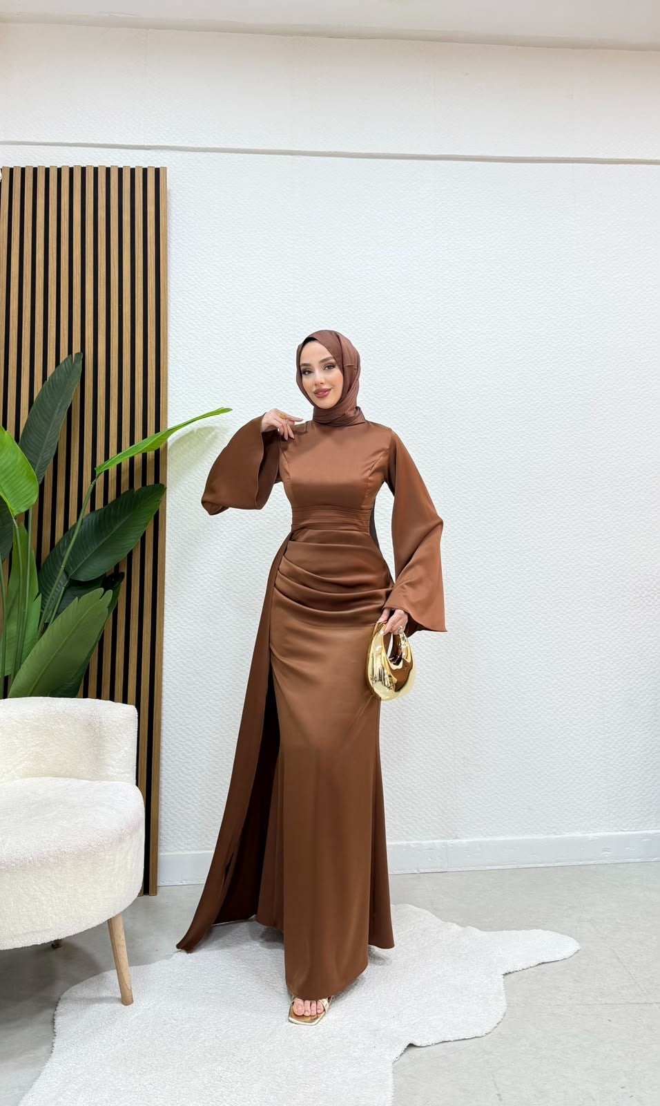 Zeyna Abiye Kahverengi