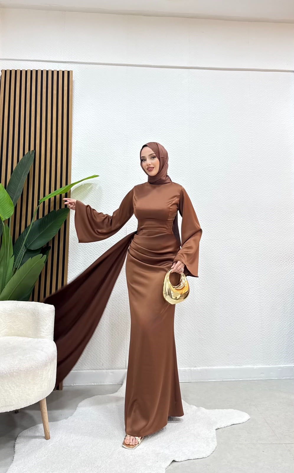 Zeyna Abiye Kahverengi