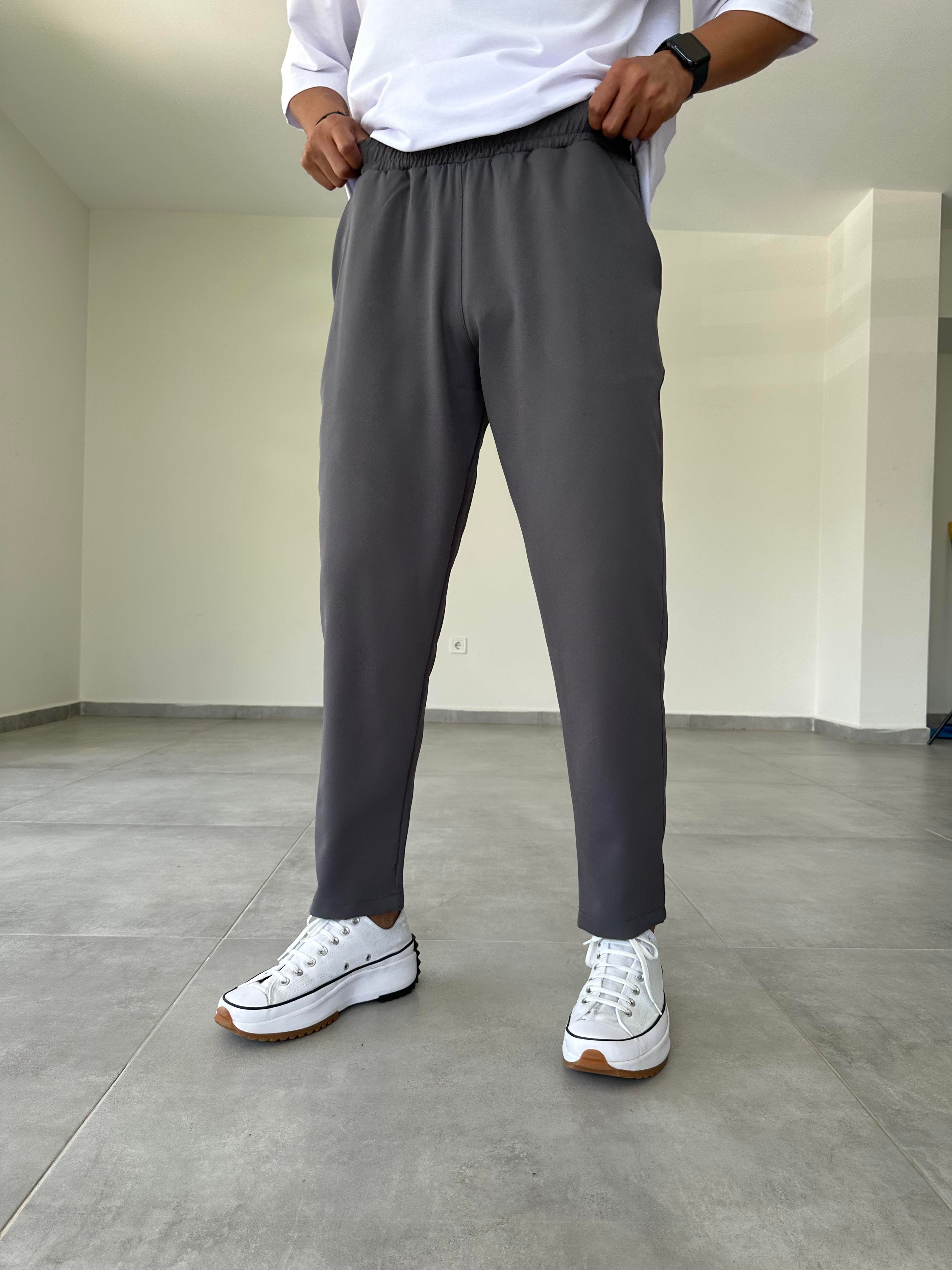 Füme Renk Basic Jogger Pantolon