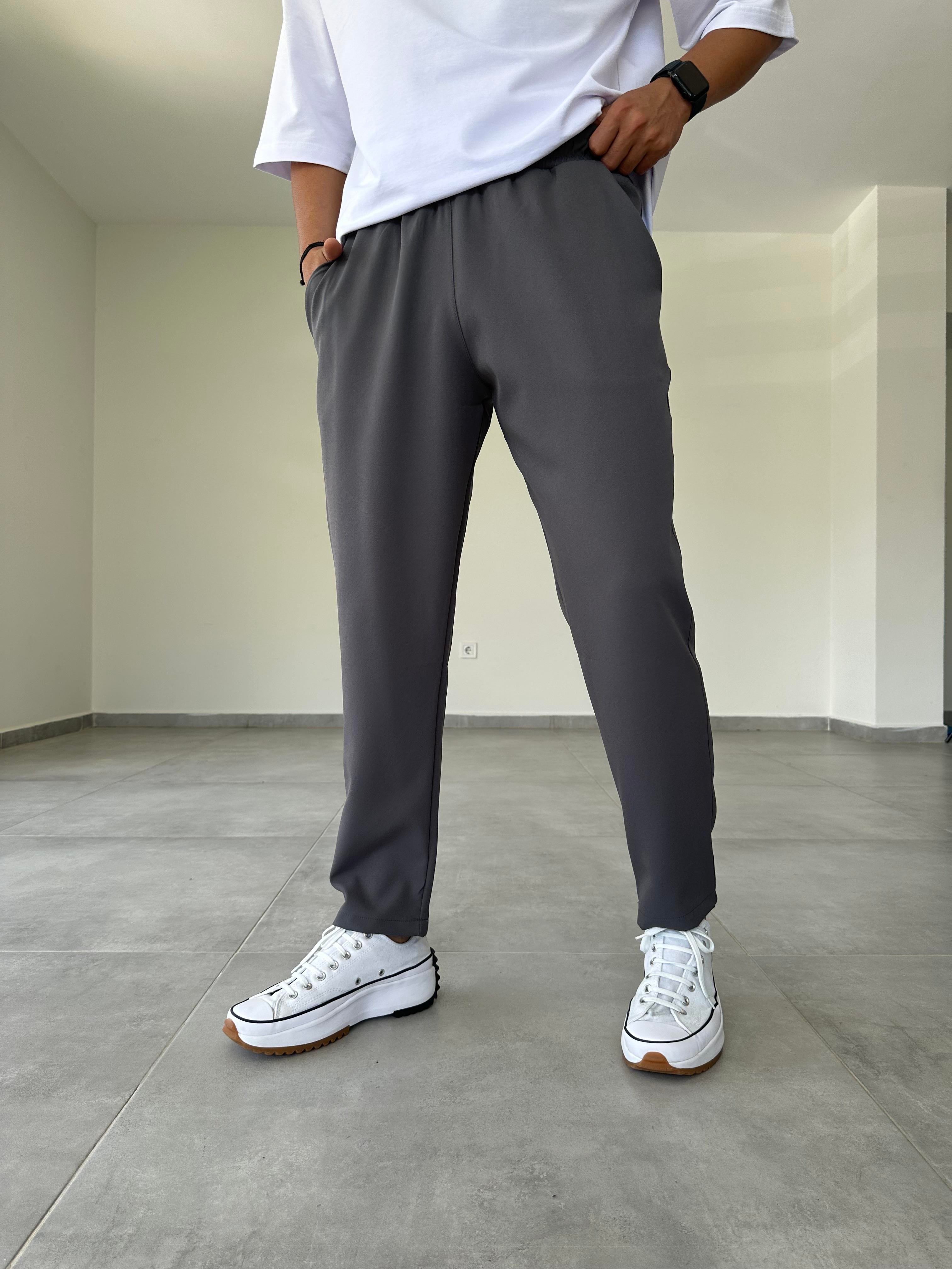 Füme Renk Basic Jogger Pantolon