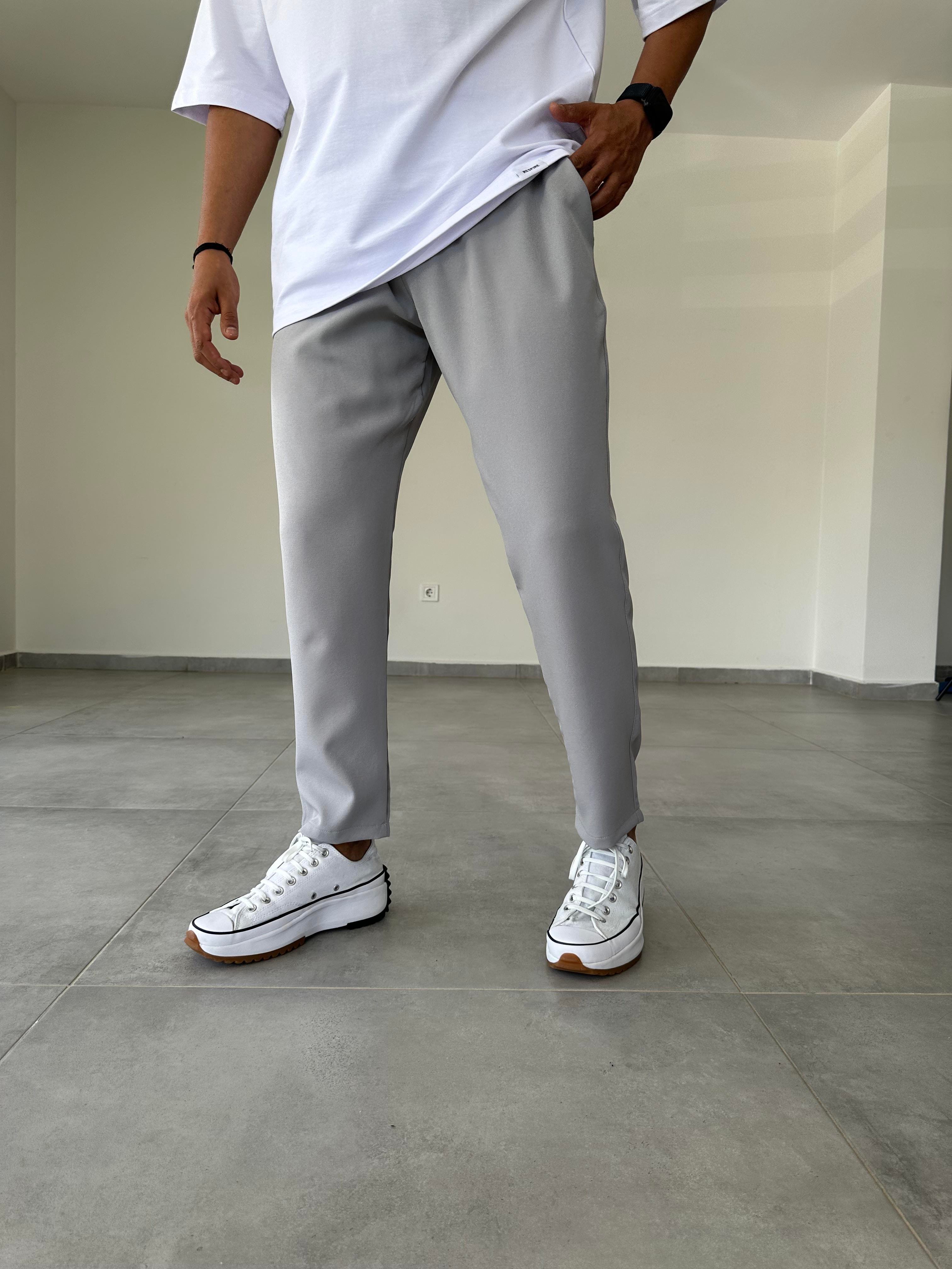 Gri Renk  Basic Jogger Pantolon