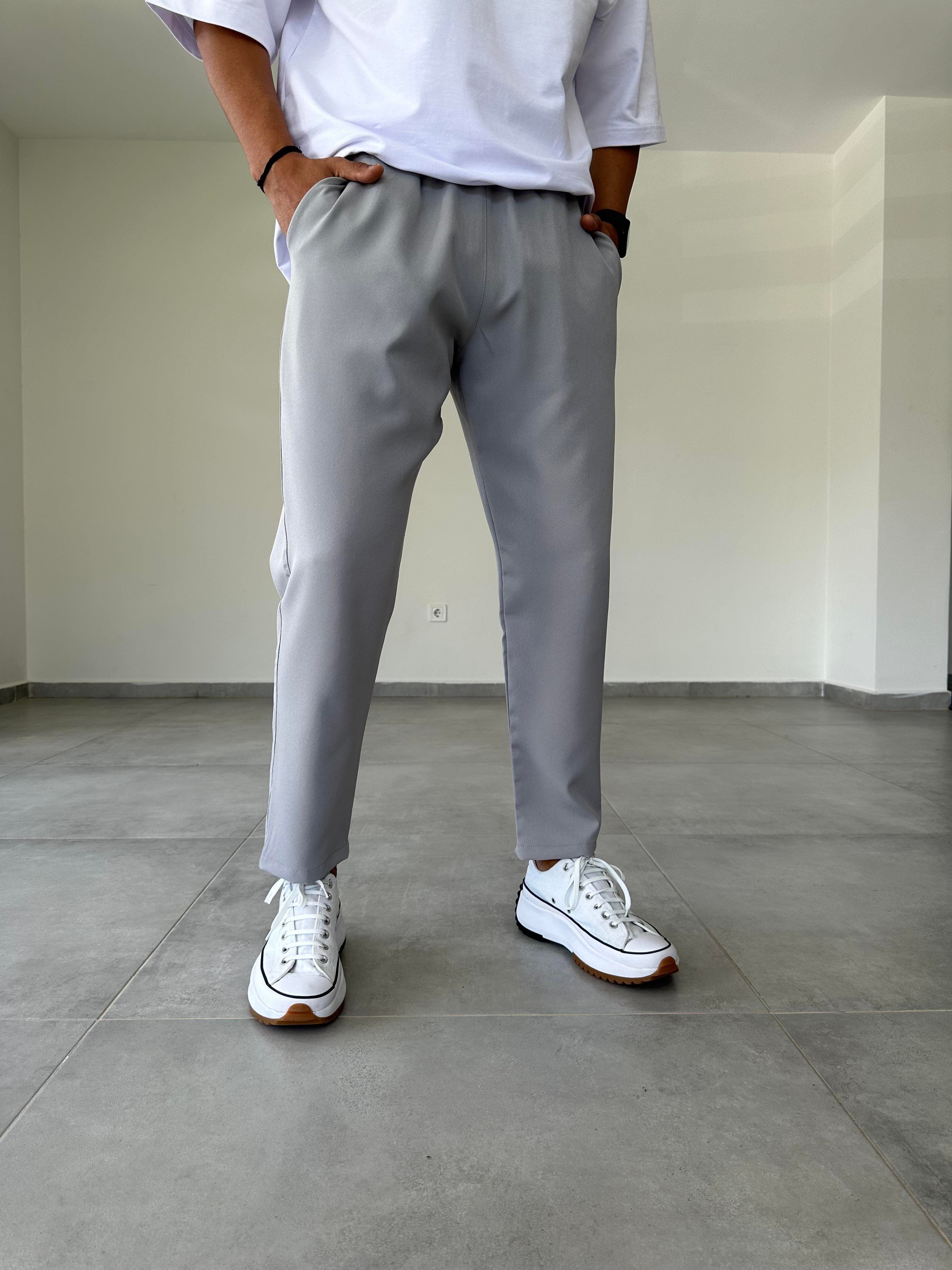 Gri Renk  Basic Jogger Pantolon