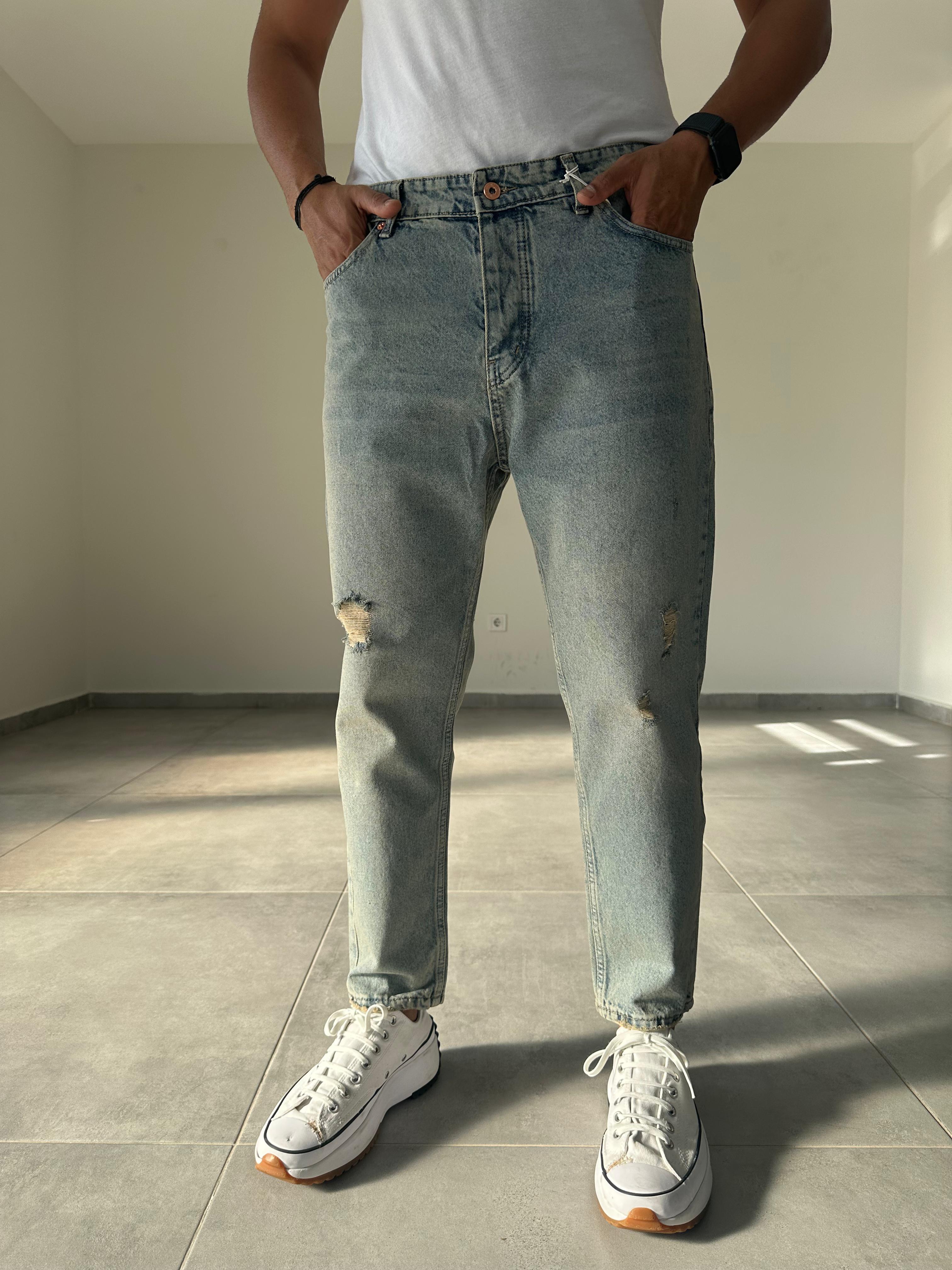 Kar Yıkama Boyfriend Kalıp Kot Pantolon