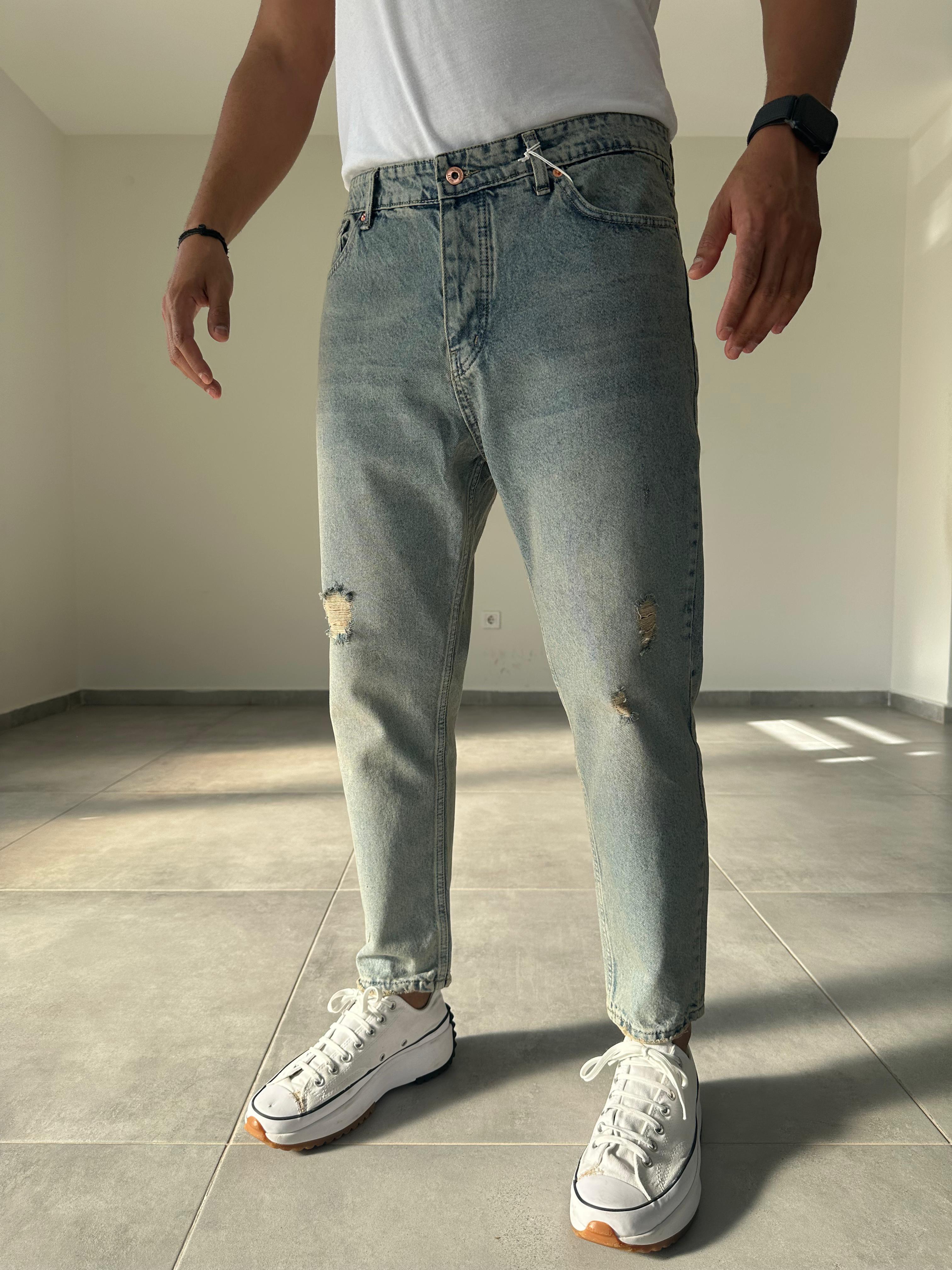Kar Yıkama Boyfriend Kalıp Kot Pantolon