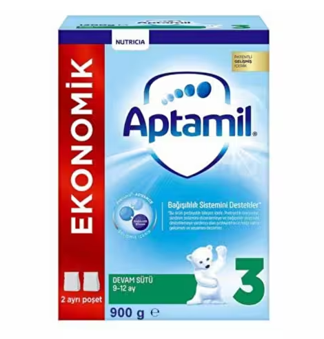 Aptamil 3 Cocuk Devam Sutu (9 -12 Ay Cocuklar Icin) 900 G Lik Kutu