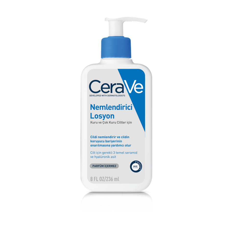 CeraVe Kuru ve Çok Kuru Ciltler için Yağsız Yüz ve Vücut Nemlendirici Losyon 236 ml