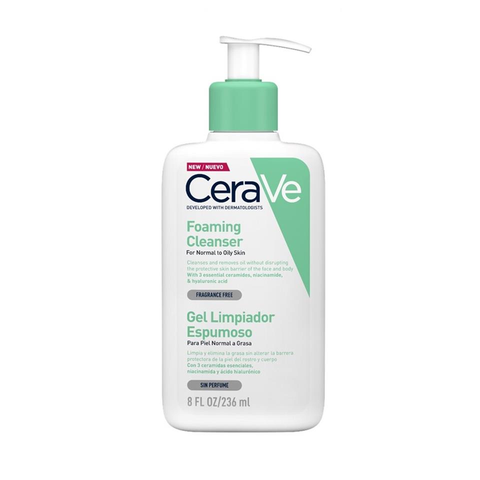 CeraVe Normalden Yağlıya Dönük Ciltler için Köpüren Temizleyici 236 ml