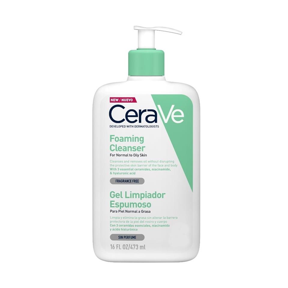 CeraVe Normalden Yağlıya Dönük Ciltler için Köpüren Temizleyici 473 ml
