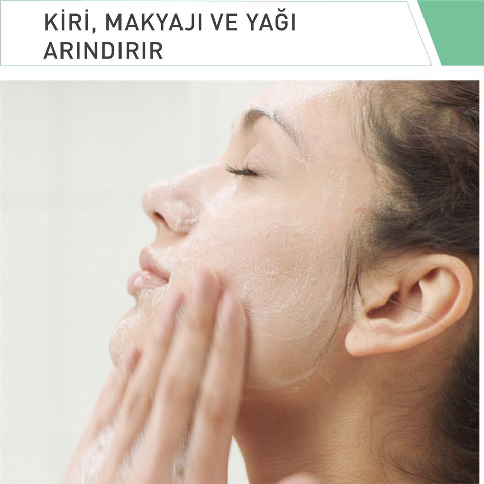 CeraVe Normalden Yağlıya Dönük Ciltler için Köpüren Temizleyici 473 ml
