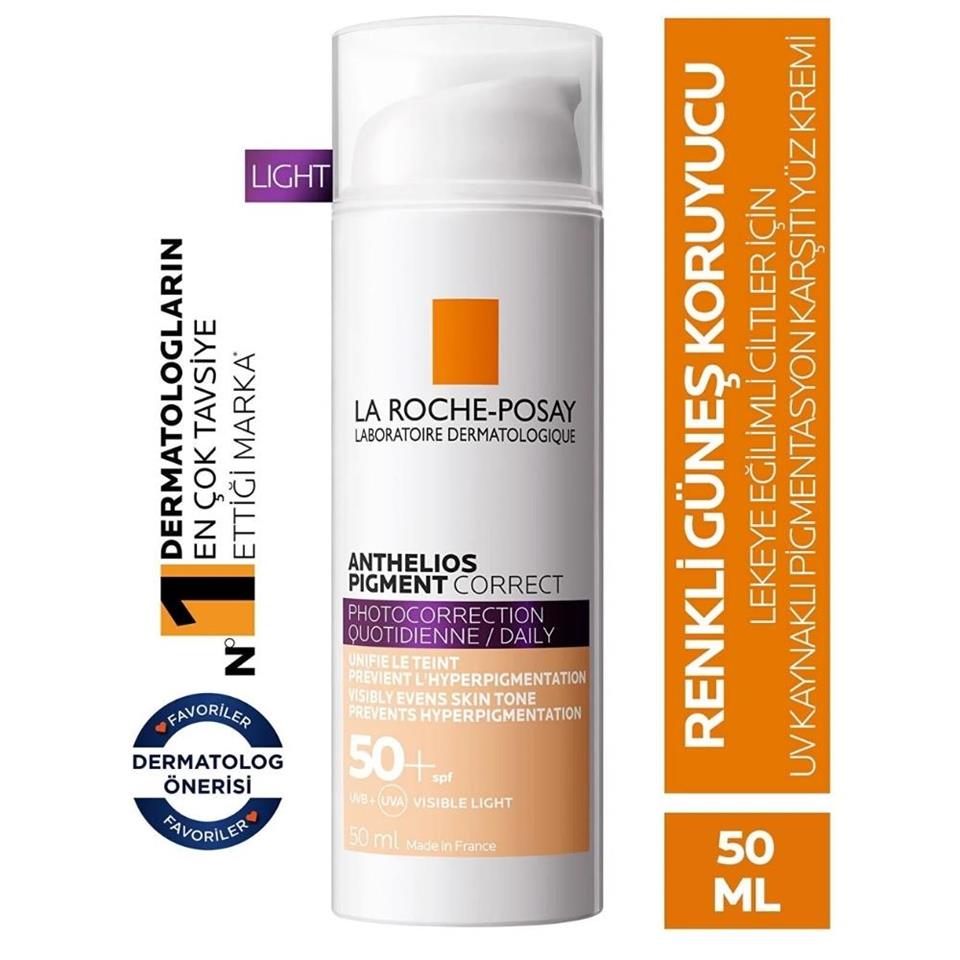 La Roche-Posay Anthelios Pigment Correct Güneş Koruyucu SPF50+ Light 50 ml