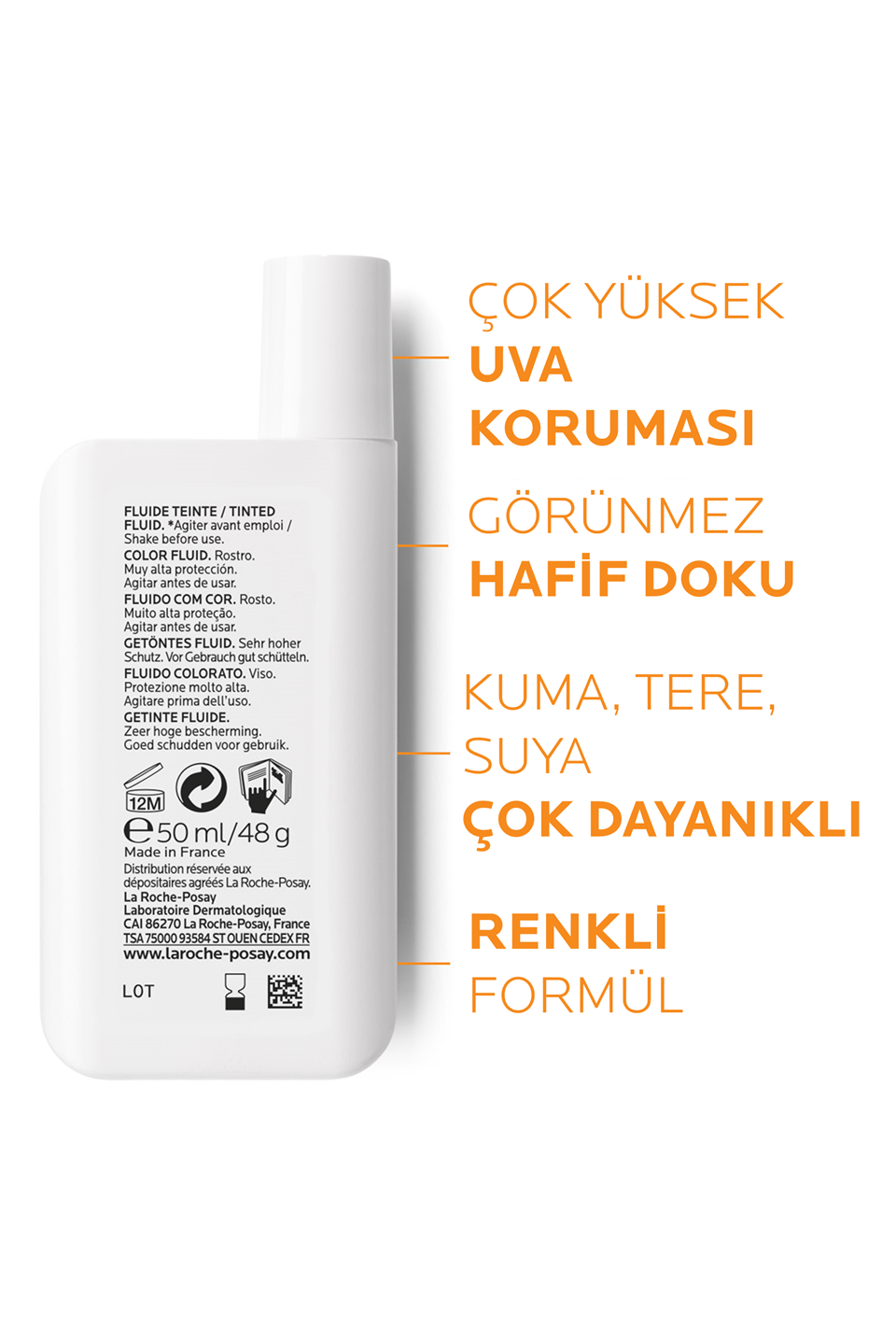 La Roche-Posay Anthelios UVmune Fluid Güneş Kremi SPF50+ Renkli 50 ml