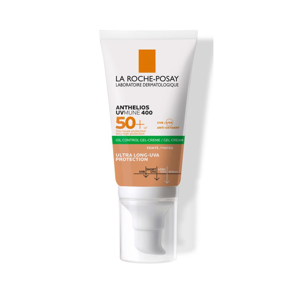 La Roche-Posay Anthelios UVMune SPF50+ Dry Touch Parlama Karşıtı Parfümsüz Renkli Jel Güneş Kremi 50 ml