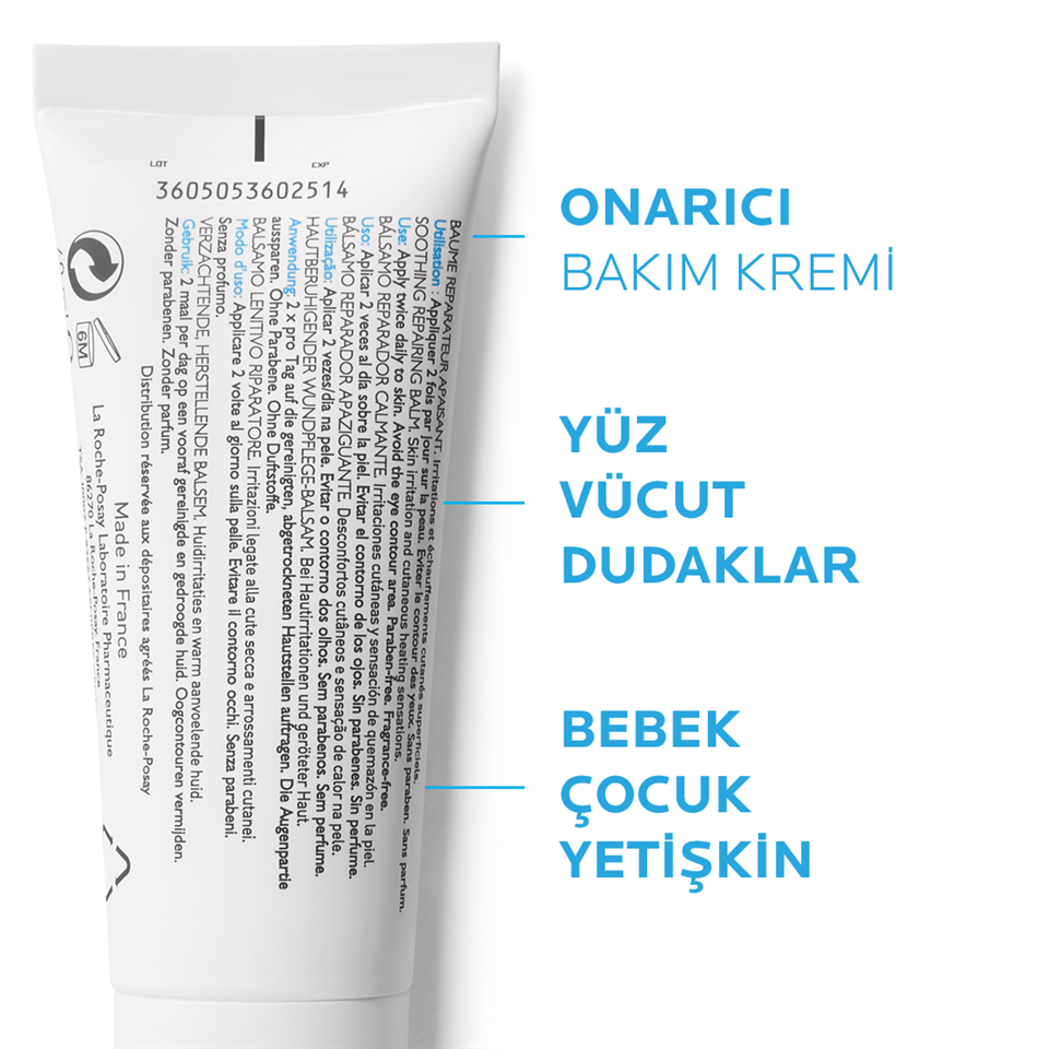 La Roche-Posay Cicaplast Baume B5 Onarıcı Bakım Kremi Tahriş Olmuş Ciltler 40 ml