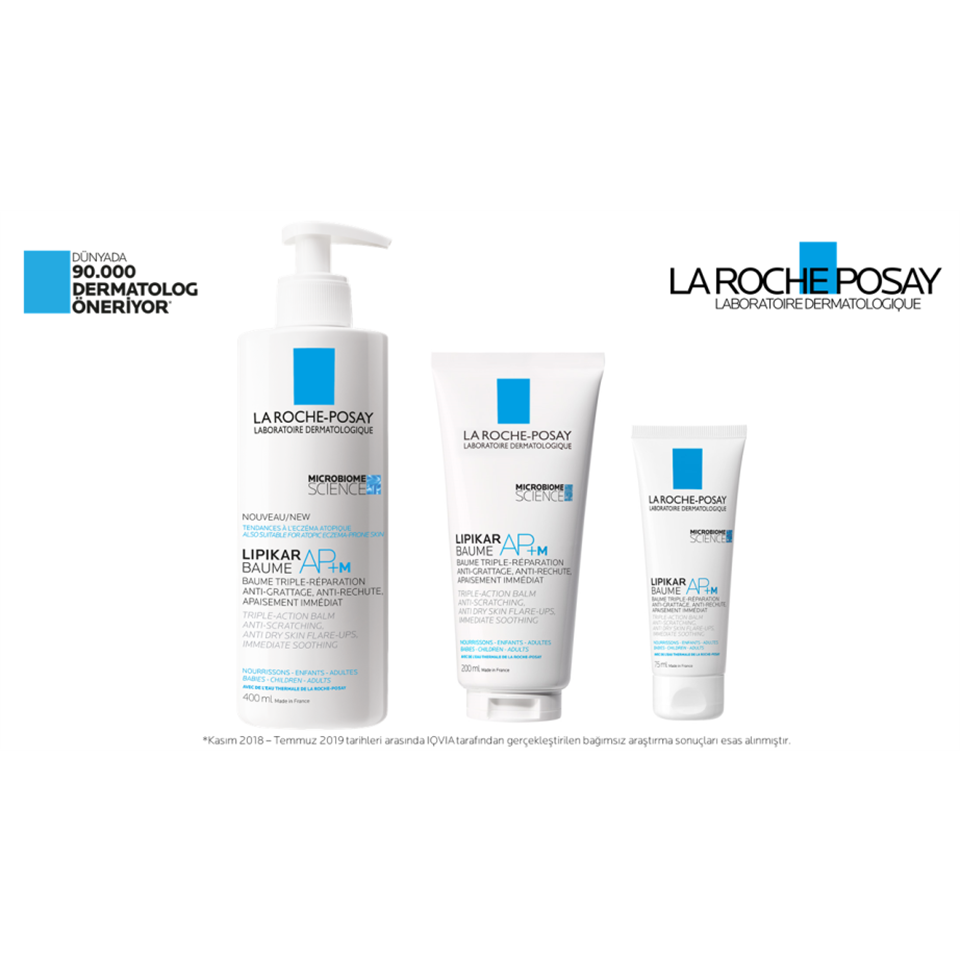 La Roche-Posay Lipikar Baume AP+M Atopiye Eğilim Gösterebilen Ciltler için Bebek, Çocuk, Yetişkin Nemlendirici Krem 400 ml