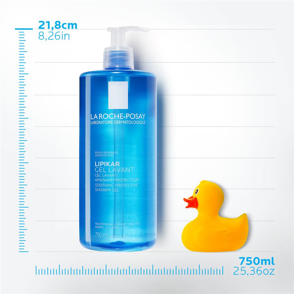 La Roche-Posay Lipikar Gel Lavant Kuru Ciltler için Bebek, Çocuk, Yetişkin Vücut Temizleme Jeli 750 ml