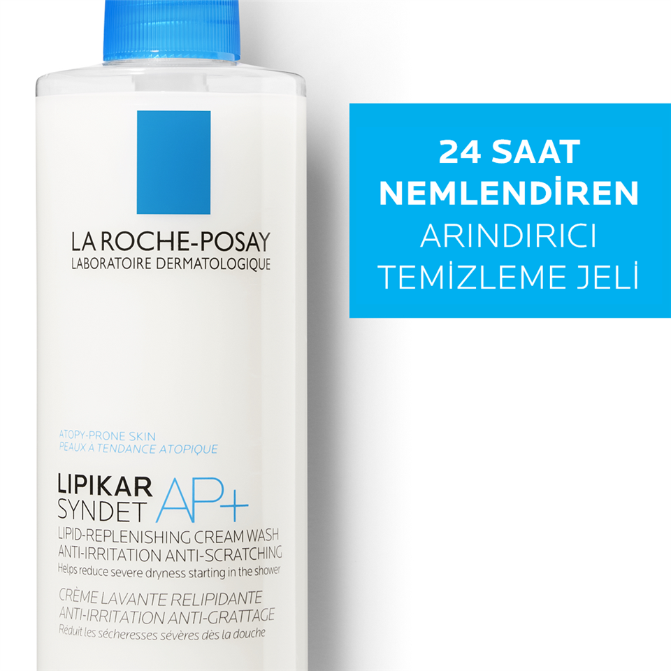 La Roche-Posay Lipikar Syndet AP+ Çok Kuru ve Atopiye Eğilim Gösterebilen Ciltler için Bebek, Çocuk, Yetişkin Vücut Yıkama Jeli 400 ml