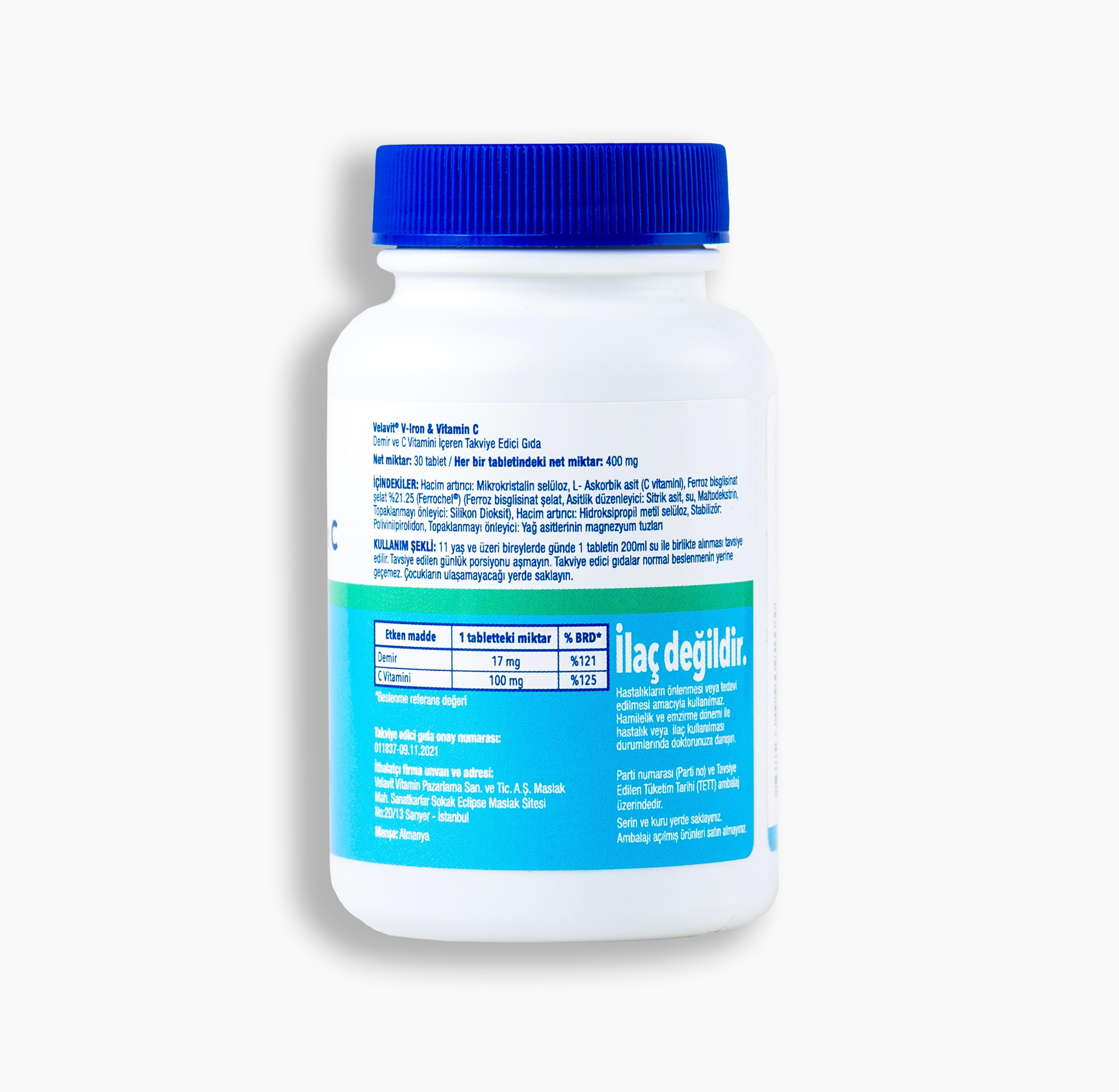 Velavit® V-Iron&Vitamin C 30 Tablet