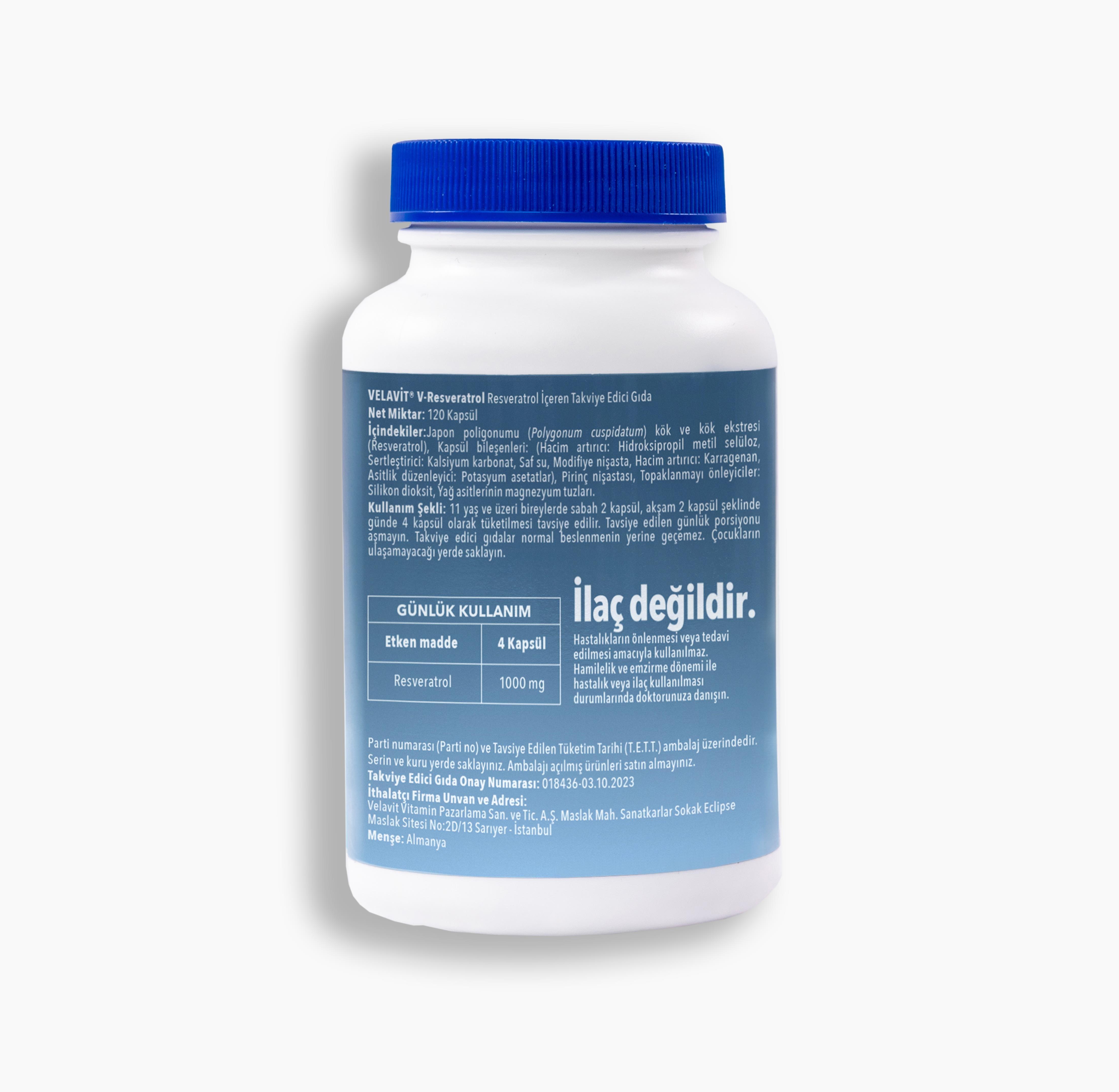 Velavit V-Resveratrol 120 Vegan Kapsul