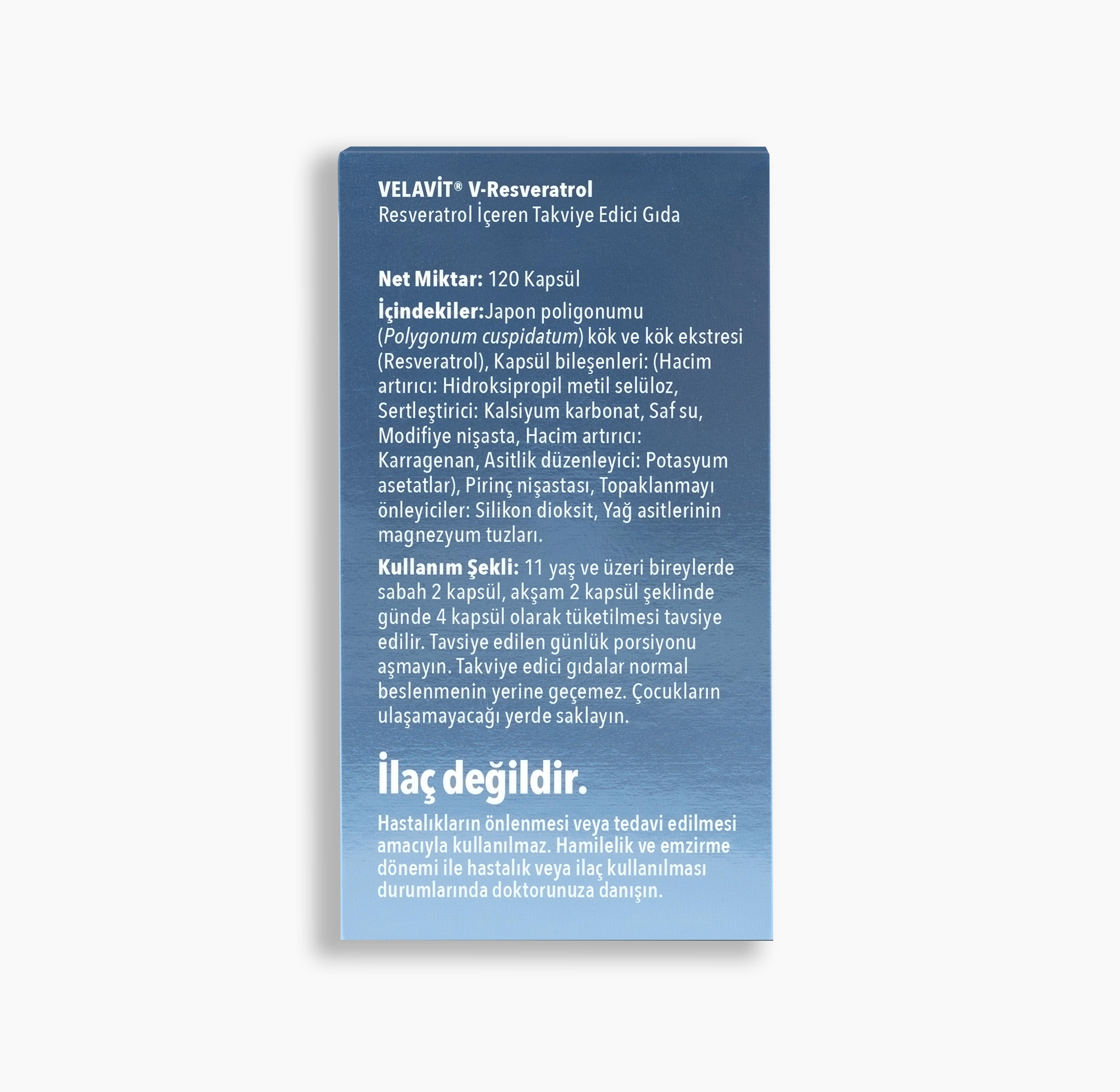 Velavit V-Resveratrol 120 Vegan Kapsul
