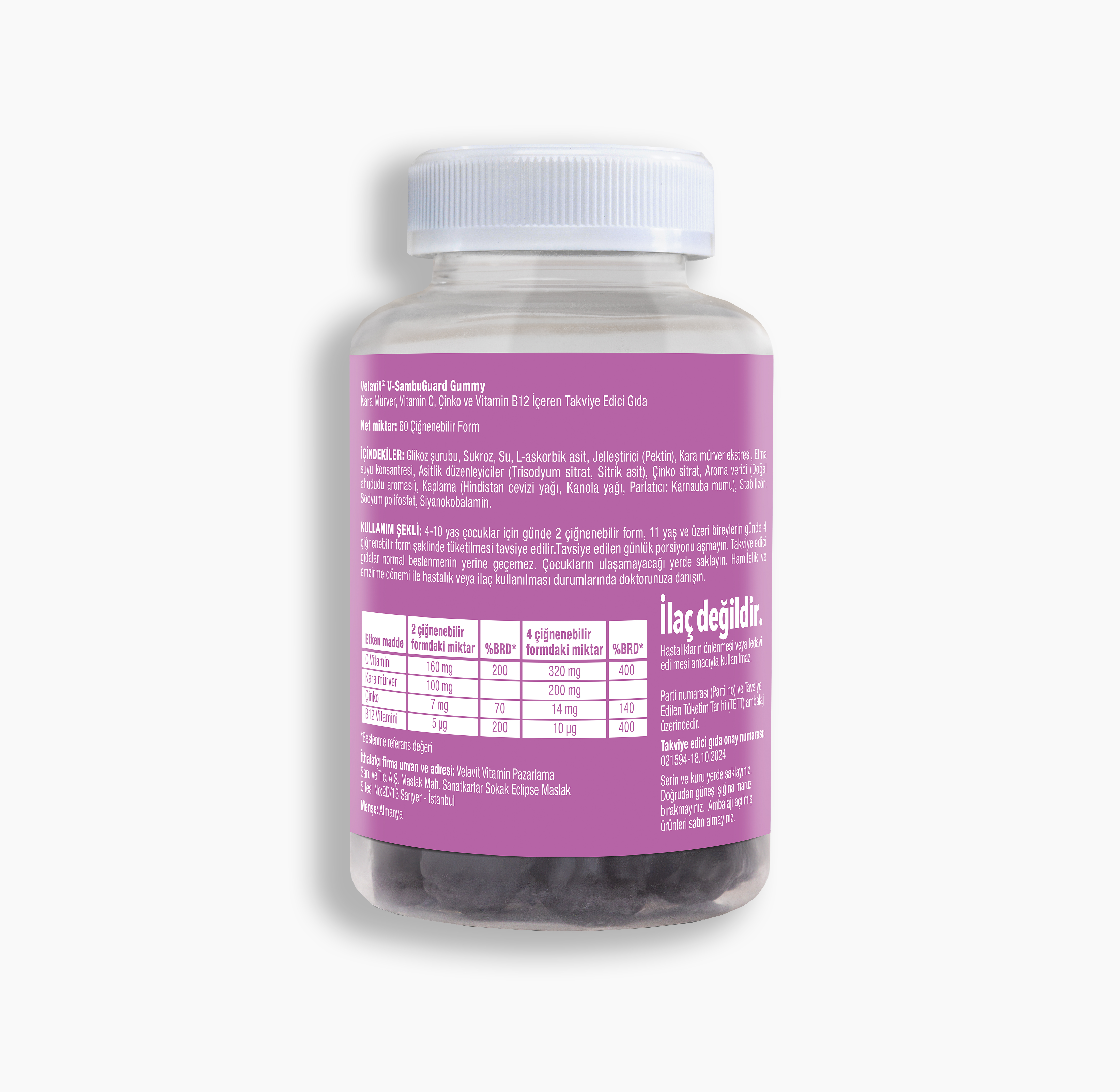 Velavit® V-Sambuguard Gummy 60 Gummies