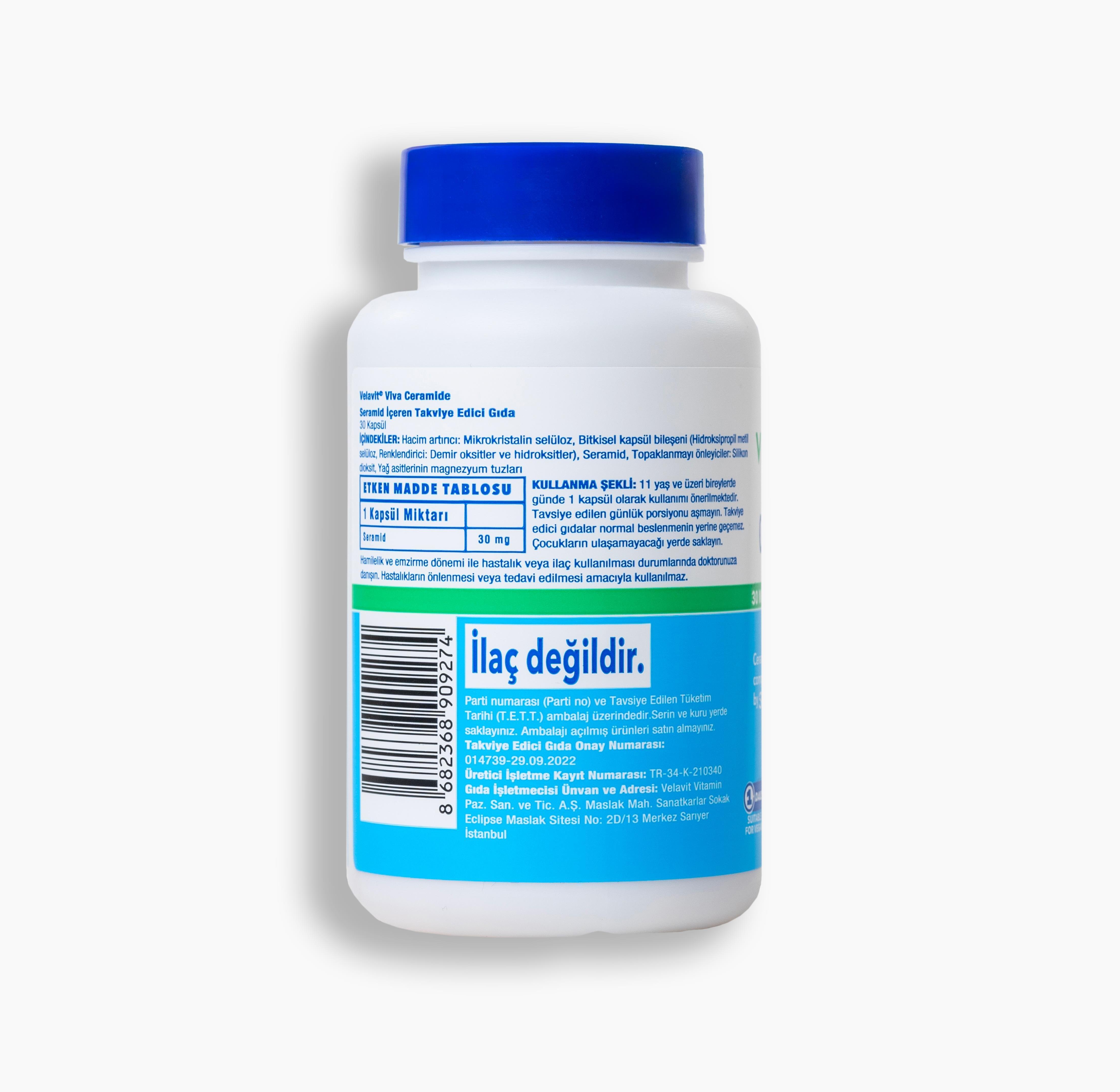 Velavit Viva Ceramide 30 Kapsül