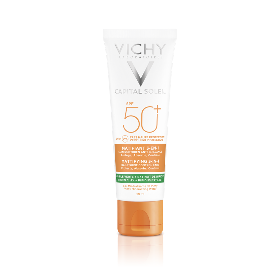 Vichy Capital Soleil SPF50+ Matlaştırıcı Yüz  Yağlı Ciltler için Güneş Kremi 50 ml