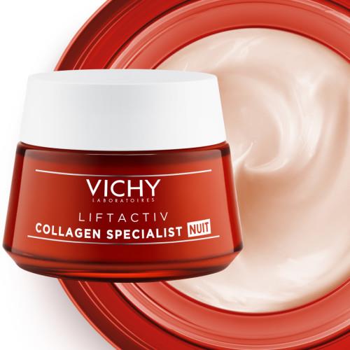 Vichy Liftactiv Collagen Specialist Cilt Tonu Dengeleyici Kırışıklık Karşıtı Gece Bakım Kremi 50 ml