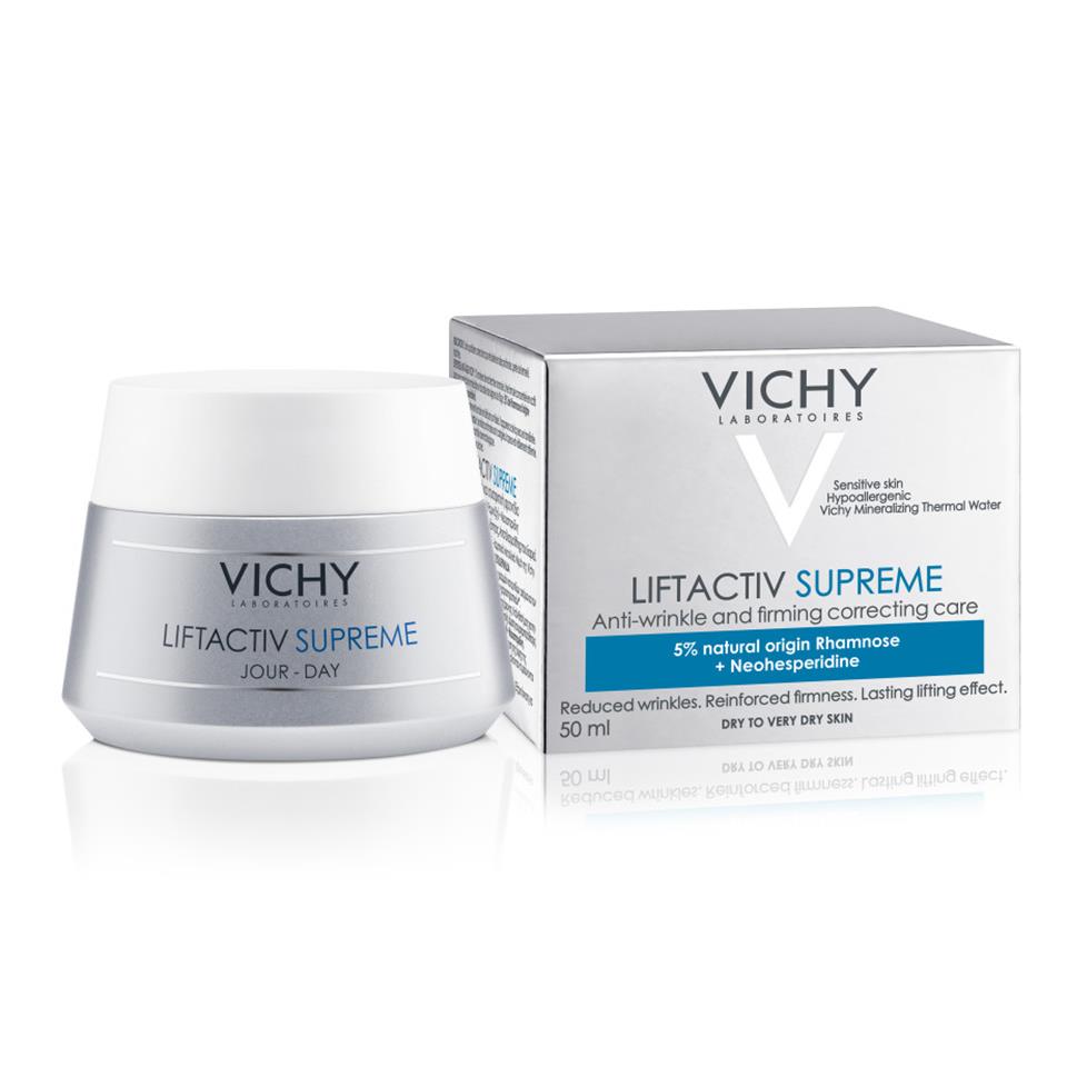 Vichy Liftactiv Supreme Kuru Ciltler için Yaşlanma Karşıtı Derin Kırışıklık Giderici Sıkılaştırıcı Gündüz Bakım Kremi 50 ml