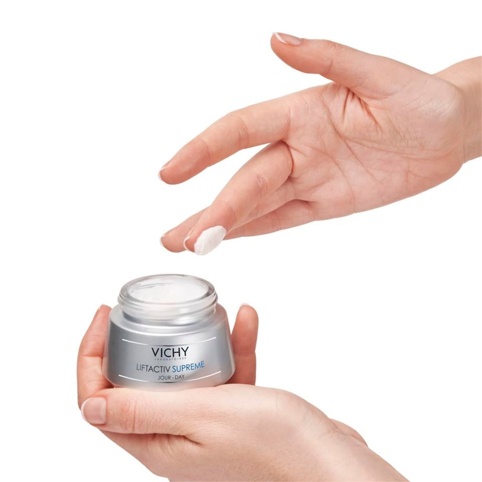 Vichy Liftactiv Supreme Kuru Ciltler için Yaşlanma Karşıtı Derin Kırışıklık Giderici Sıkılaştırıcı Gündüz Bakım Kremi 50 ml