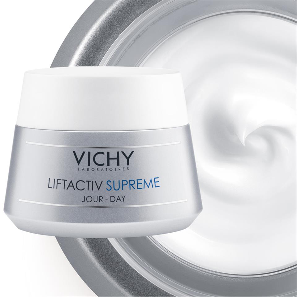 Vichy Liftactiv Supreme Kuru Ciltler için Yaşlanma Karşıtı Derin Kırışıklık Giderici Sıkılaştırıcı Gündüz Bakım Kremi 50 ml