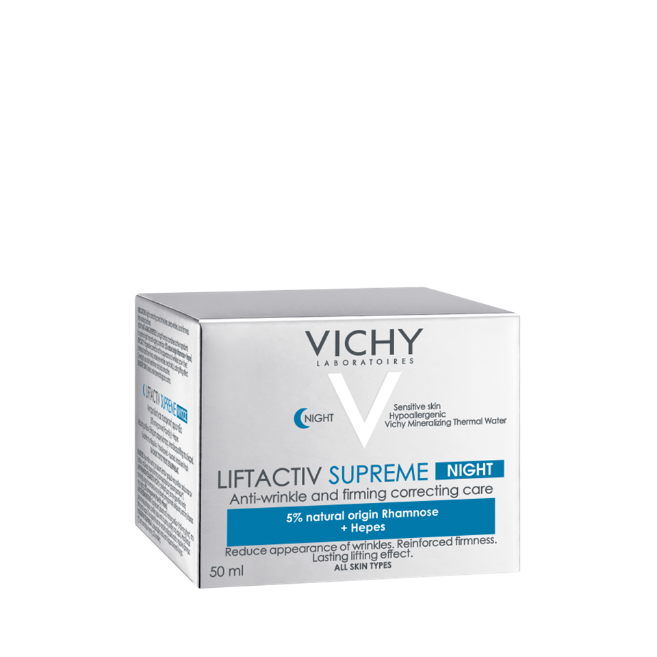 Vichy Liftactiv Supreme Tüm Ciltler için Yaşlanma Karşıtı Derin Kırışıklık Giderici Sıkılaştırıcı Gece Bakım Kremi 50 ml