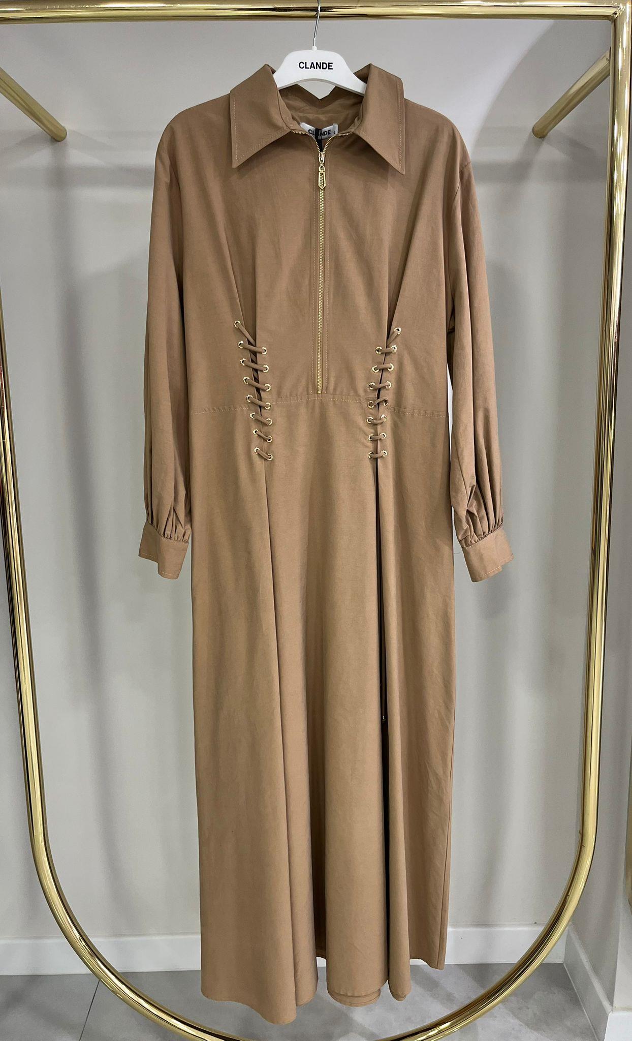 Clande Korse Model Taba Elbise