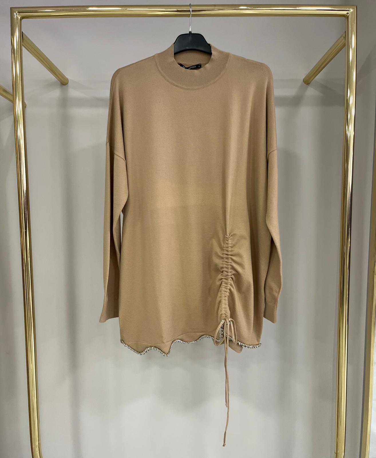 Ghisa Yün Kaşmir Camel Tunik 