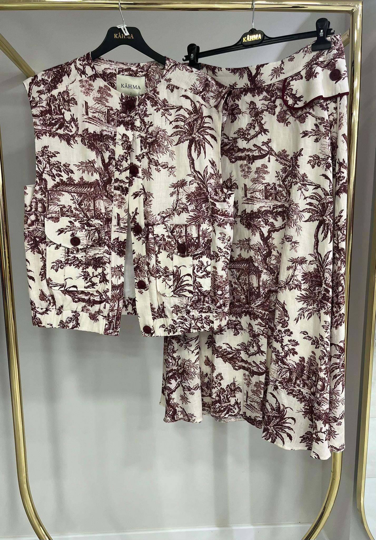 Kâhma Vintage Desen Keten Takım