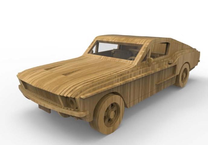1968 Ford Mustang Araba Maketi | Basit Seviye